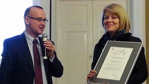 Wiceprezes Stowarzyszenia "Wspólnota Polska" Dariusz Bonisławski i Andżelika Borys, przewodnicząca Rady Naczelnej ZPB, fot.: facebook.com
