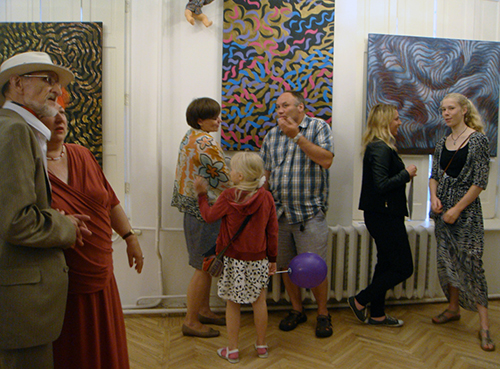 Podczas wernisażu wystawy "Turbulencja" w Rydze, w lipcu 2015 roku