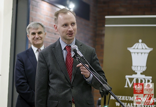 Przemawia Michał Chabros, charge d’affaires Ambasady RP w Mińsku 